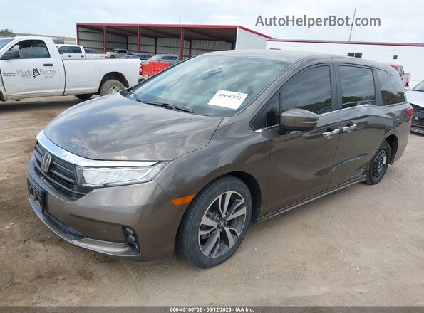 5FNRL6H88PB007981 2023 HONDA ODYSSEY Gray წინა მარცხენა ხედი სამი მეოთხედიდან