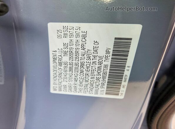 5FNRL6H88SB075366 2025 HONDA ODYSSEY Gray 