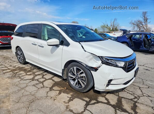 5FNRL6H89MB033632 2021 HONDA ODYSSEY White Передня права чверть