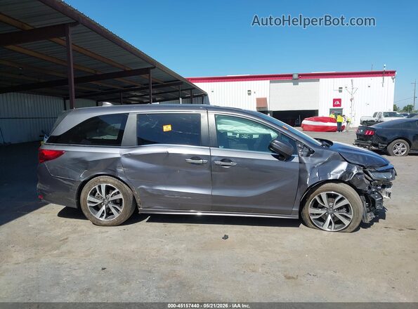 5FNRL6H8XMB025166 2021 HONDA ODYSSEY Gray Widok wnętrza z tyłu