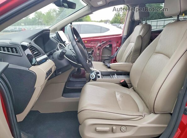 5FNRL6H91NB022778 2022 HONDA ODYSSEY Red Widok wnętrza z przodu