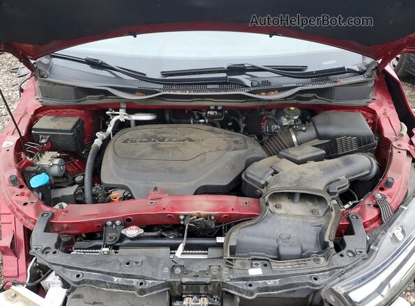 5FNRL6H91NB022778 2022 HONDA ODYSSEY Red Widok komory silnika