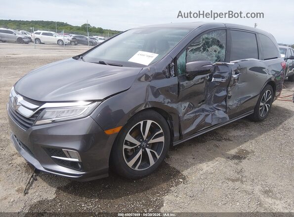 5FNRL6H92JB077590 2018 HONDA ODYSSEY Gray Vista tres cuartos delantera izquierda
