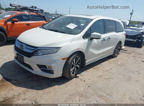 5FNRL6H93JB042248 2018 HONDA ODYSSEY White Առջևի ձախ երեք քառորդ տեսարան