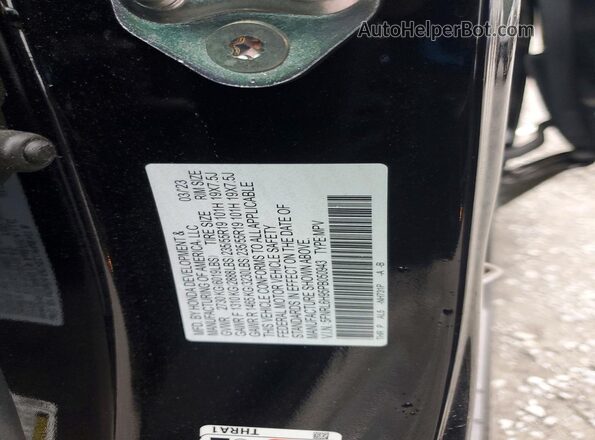 5FNRL6H95PB050943 2023 HONDA ODYSSEY Black Вид наклейки з VIN-кодом