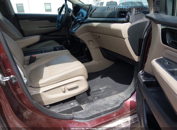 5FNRL6H96JB038579 2018 HONDA ODYSSEY Бордовый Вид салона спереди