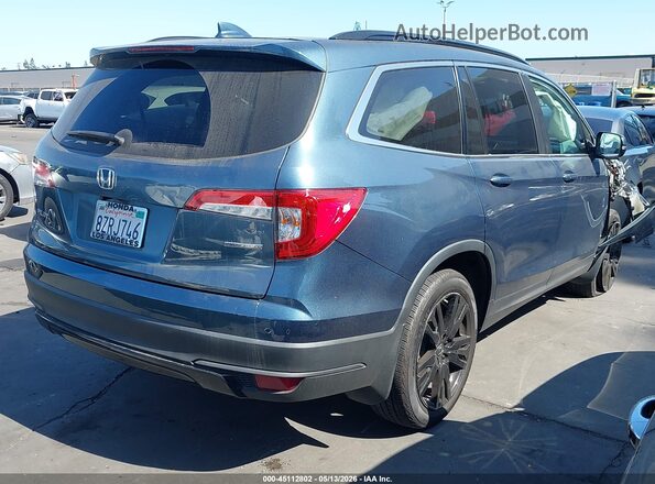 5FNYF5H26NB009492 2022 HONDA PILOT Turquoise Հետևի աջ