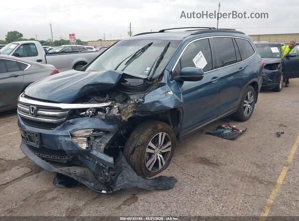 5FNYF5H38JB022053 2018 HONDA PILOT Blue Առջևի ձախ երեք քառորդ տեսարան