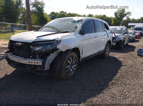 5FNYF5H3XKB029541 2019 HONDA PILOT White წინა მარცხენა ხედი სამი მეოთხედიდან