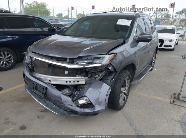 5FNYF5H93JB030145 2018 HONDA PILOT Gray წინა მარცხენა ხედი სამი მეოთხედიდან