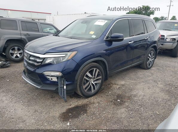 5FNYF5H94JB017016 2018 HONDA PILOT Dark Blue Przód lewy