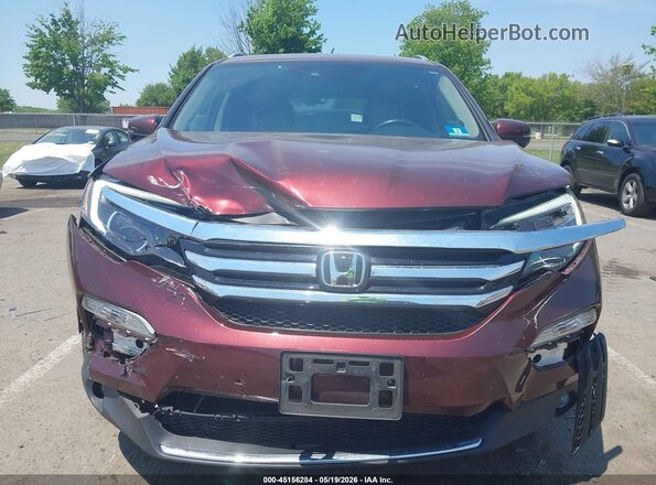 5FNYF6H04JB016827 2018 HONDA PILOT Maroon Front view