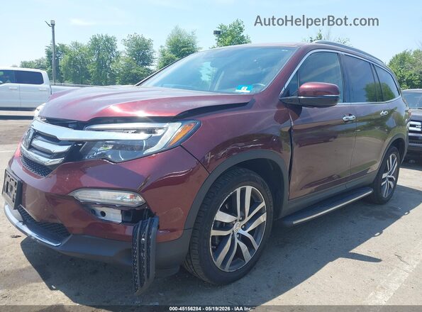5FNYF6H04JB016827 2018 HONDA PILOT Maroon Front left