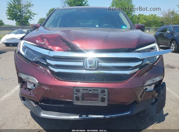 5FNYF6H04JB016827 2018 HONDA PILOT Maroon Instrument cluster view
