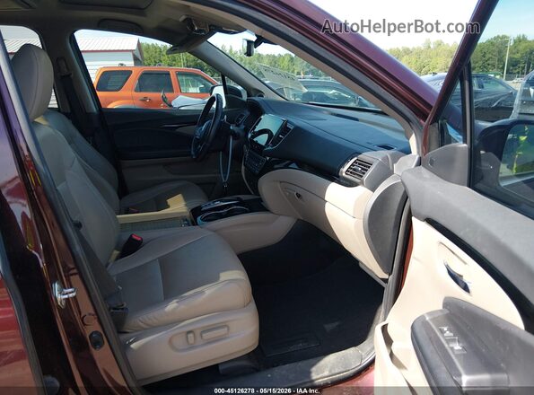5FNYF6H0XKB073907 2019 HONDA PILOT Burgundy წინა სალონის ხედი