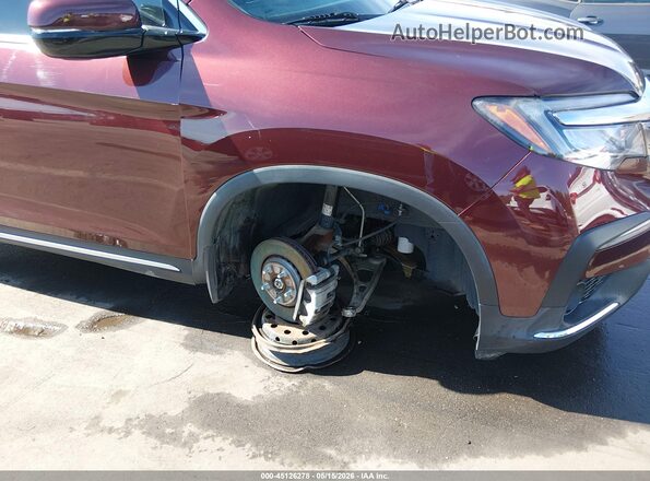 5FNYF6H0XKB073907 2019 HONDA PILOT Burgundy წინა ხედი