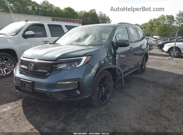 5FNYF6H2XMB102441 2021 HONDA PILOT Синий Передняя левая четверть