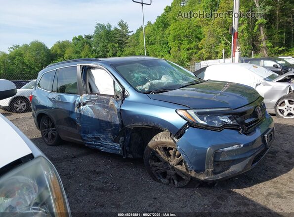 5FNYF6H2XMB102441 2021 HONDA PILOT Синий Панорамный вид салона 360°