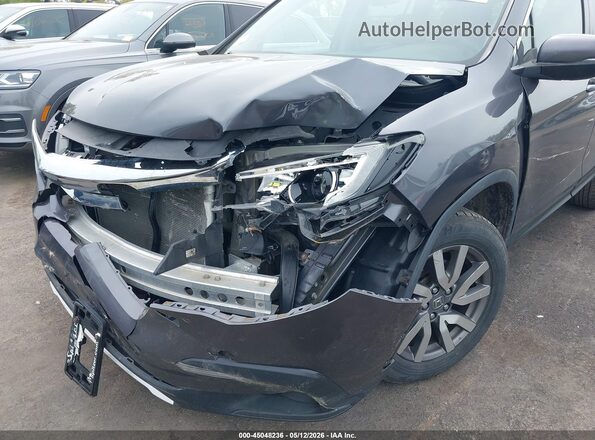 5FNYF6H37KB083644 2019 HONDA PILOT Gray Front view