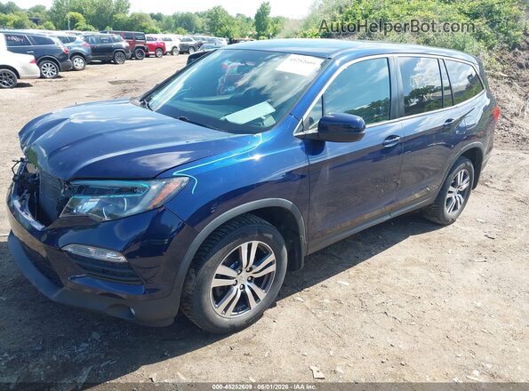 5FNYF6H54HB053530 2017 HONDA PILOT Синий Передняя левая четверть