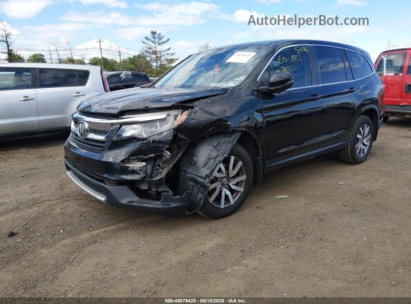 5FNYF6H57KB024692 2019 HONDA PILOT Черный Передняя левая четверть