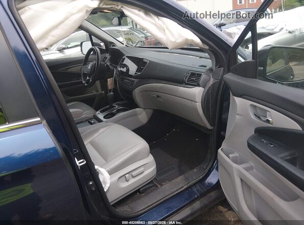5FNYF6H57KB086898 2019 HONDA PILOT Blue Widok wnętrza z przodu