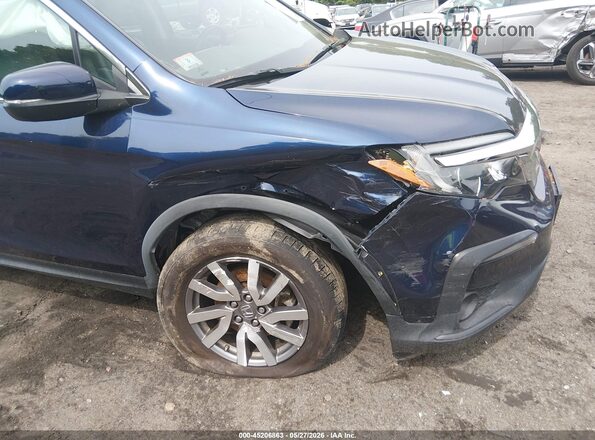 5FNYF6H57KB086898 2019 HONDA PILOT Blue Widok z przodu