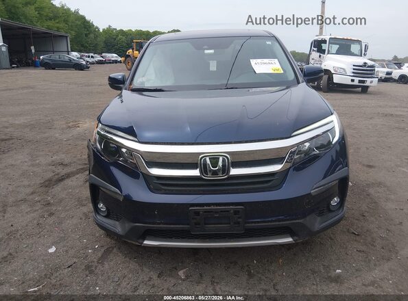 5FNYF6H57KB086898 2019 HONDA PILOT Blue Widok zestawu wskaźników