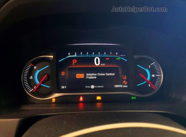 5FNYF6H58KB097036 2019 HONDA PILOT Gray Вид щитка приладів