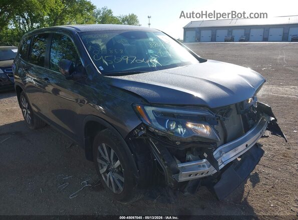 5FNYF6H59MB094858 2021 HONDA PILOT Gray Front view