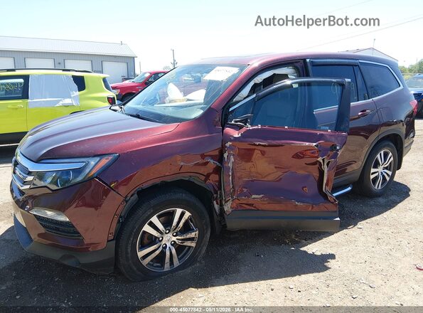 5FNYF6H84JB033617 2018 HONDA PILOT Burgundy Դիմացի տեսք