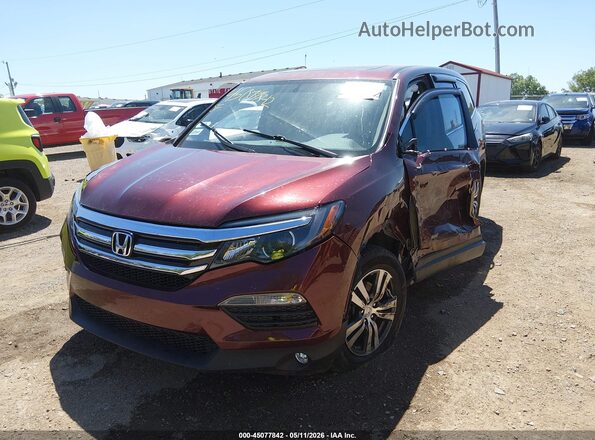 5FNYF6H84JB033617 2018 HONDA PILOT Burgundy Առջևի ձախ երեք քառորդ տեսարան