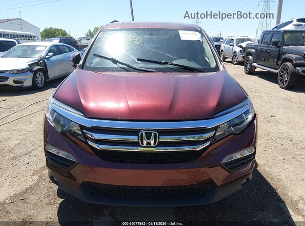 5FNYF6H84JB033617 2018 HONDA PILOT Burgundy Սարքավորումների վահանակի տեսք