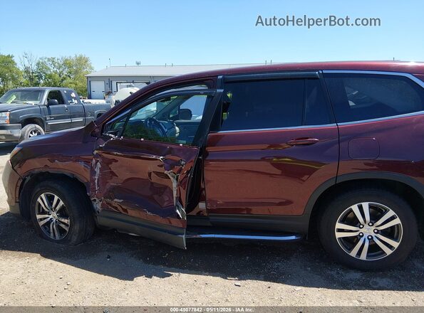 5FNYF6H84JB033617 2018 HONDA PILOT Burgundy Սալոնի 360 աստիճան տեսք