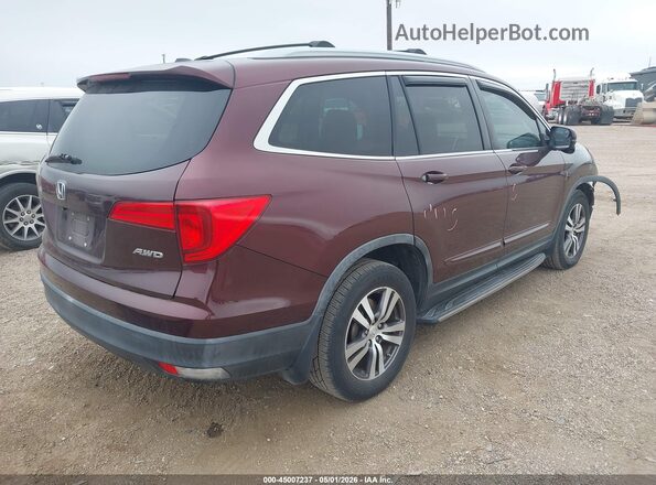 5FNYF6H87GB094937 2016 HONDA PILOT Maroon Հետևի աջ