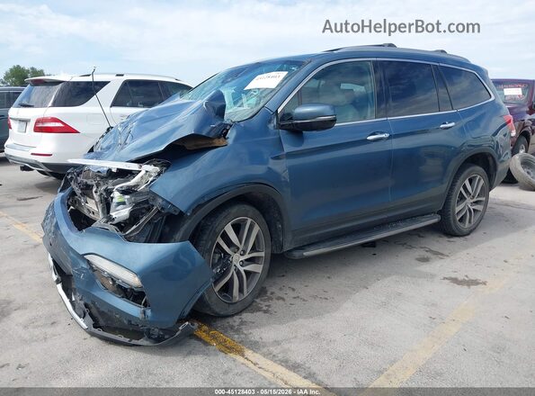 5FNYF6H96HB071675 2017 HONDA PILOT Blue Առջևի ձախ երեք քառորդ տեսարան