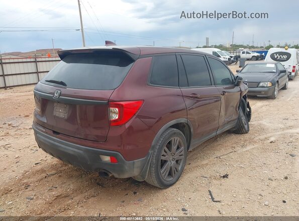 5FNYF7H50KB007366 2019 HONDA PASSPORT Темно-бордовый Задняя правая четверть