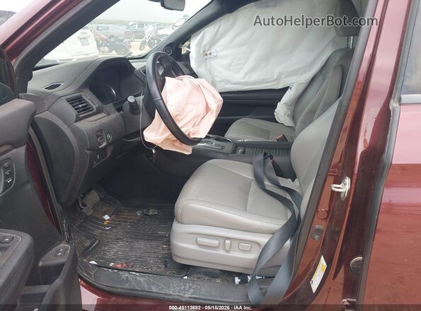 5FNYF7H50KB007366 2019 HONDA PASSPORT Темно-бордовый Вид салона спереди