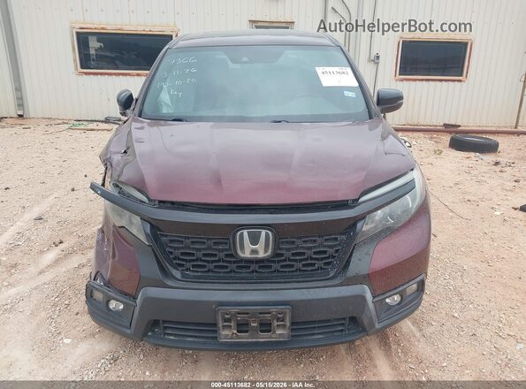 5FNYF7H50KB007366 2019 HONDA PASSPORT Темно-бордовый Вид щитка приборов