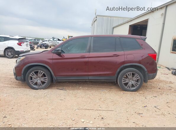 5FNYF7H50KB007366 2019 HONDA PASSPORT Темно-бордовый Панорамный вид салона 360°