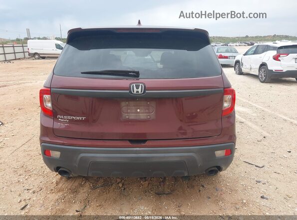 5FNYF7H50KB007366 2019 HONDA PASSPORT Темно-бордовый 
