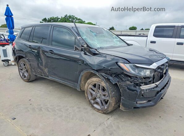 5FNYF7H54NB003387 2022 HONDA PASSPORT Black Передня права чверть
