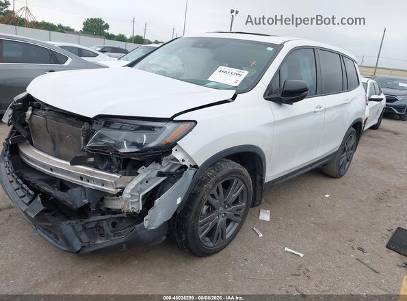 5FNYF7H59MB014139 2021 HONDA PASSPORT White წინა მარცხენა ხედი სამი მეოთხედიდან