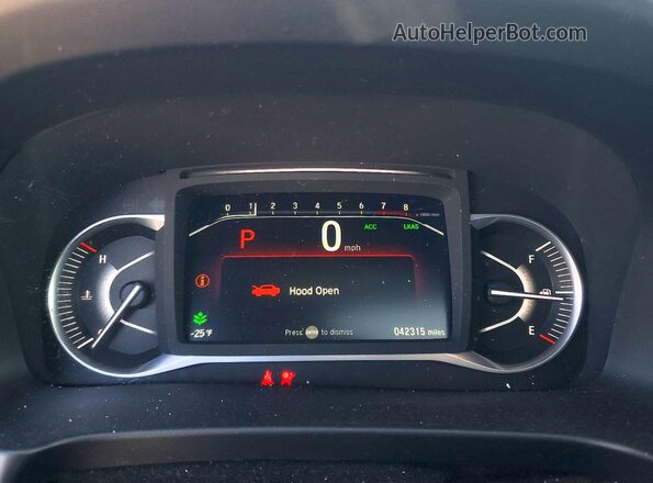 5FNYF8H02PB016037 2023 HONDA PASSPORT White Вид щитка приладів