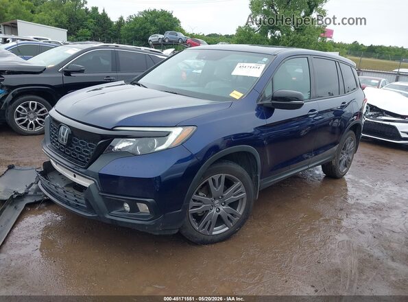 5FNYF8H51KB018978 2019 HONDA PASSPORT Blue Front left