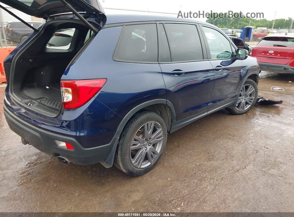 5FNYF8H51KB018978 2019 HONDA PASSPORT Blue Rear right