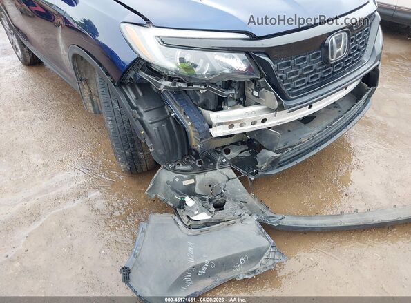 5FNYF8H51KB018978 2019 HONDA PASSPORT Blue Front view