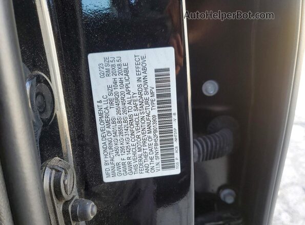 5FNYF8H52PB013909 2023 HONDA PASSPORT Black Widok komory silnika