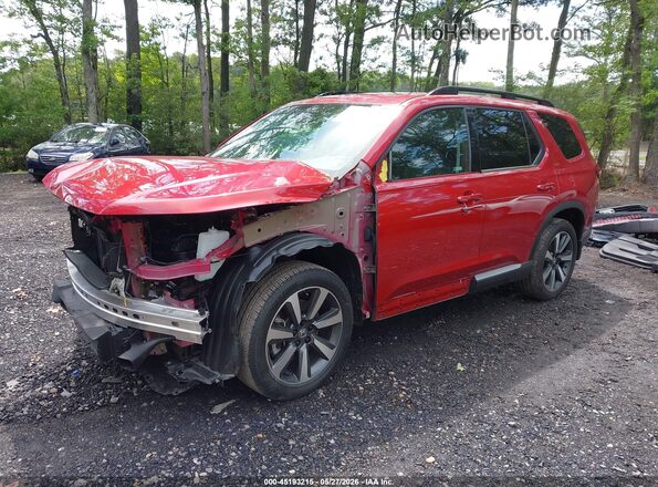 5FNYG1H71SB017223 2025 HONDA PILOT Red Front left