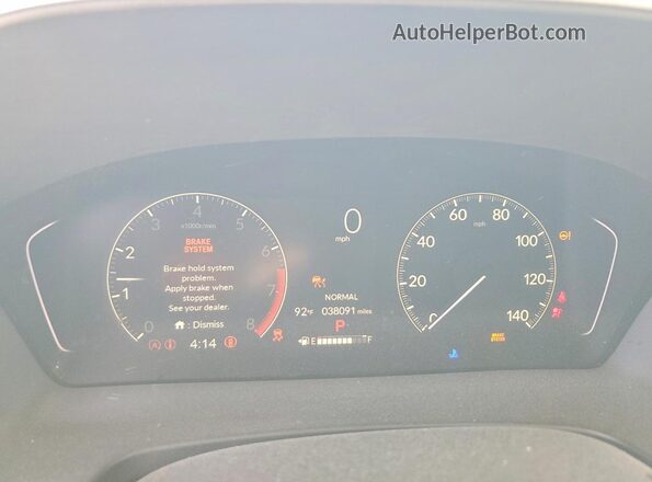 5FNYG2H22PB010699 2023 HONDA PILOT Gray Вид щитка приладів